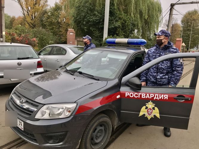В Калининграде сотрудники Росгвардии задержали мужчину по подозрению в совершении кражи