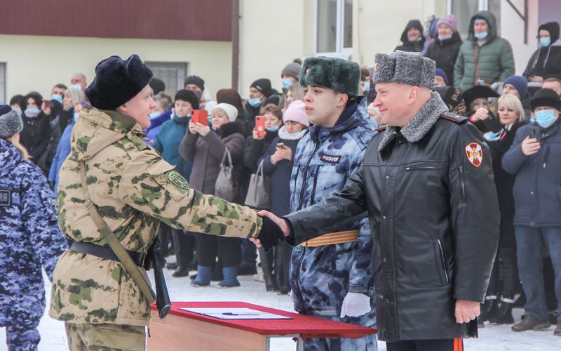 Телесюжет ГТРК "Калининград" о новобранцах, вступивших в ряды Росгвардии 