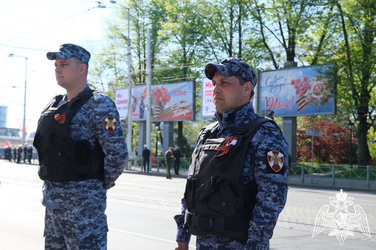 В Калининграде росгвардейцы обеспечивают безопасность при проведении праздничных мероприятий в День Победы
