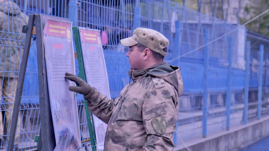 Калининградские сотрудники и военнослужащие Росгвардии сдали зачёты за зимний период подготовки