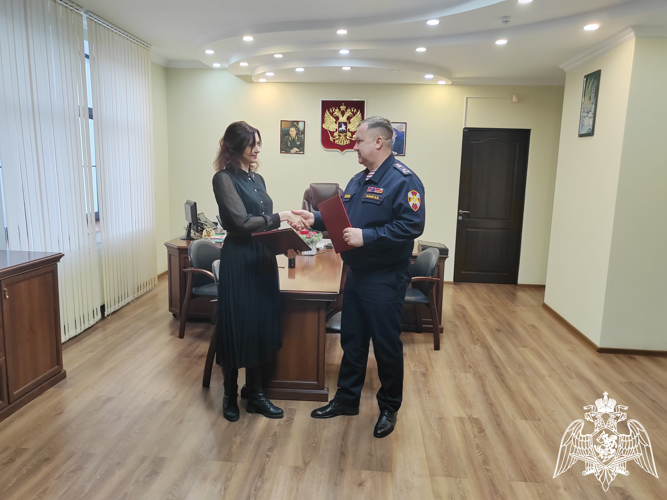 В Калининграде Управление Росгвардии и «Движение первых» заключили соглашение о сотрудничестве