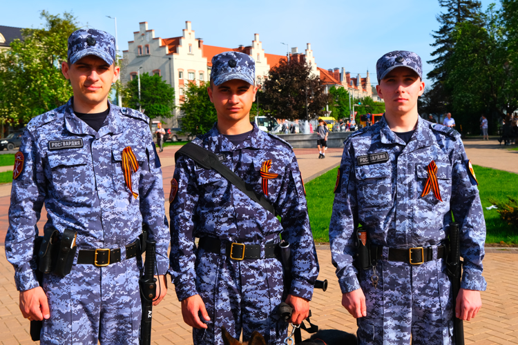 Калининградские росгвардейцы присоединились к всероссийской акции «Георгиевская ленточка»