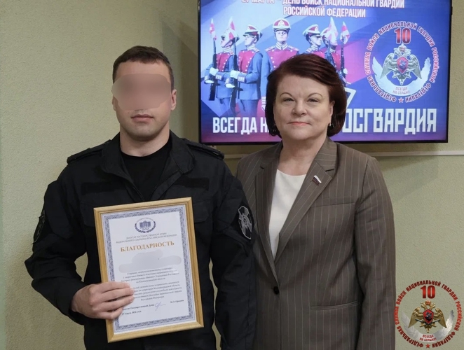 В Калининграде сотрудникам Росгвардии вручили благодарности депутата Государственной Думы