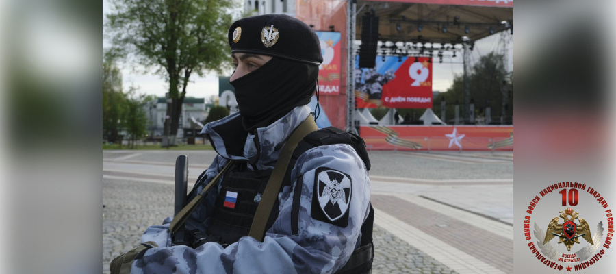 В Калининграде росгвардейцы обеспечивают безопасность при проведении праздничных мероприятий в День Победы